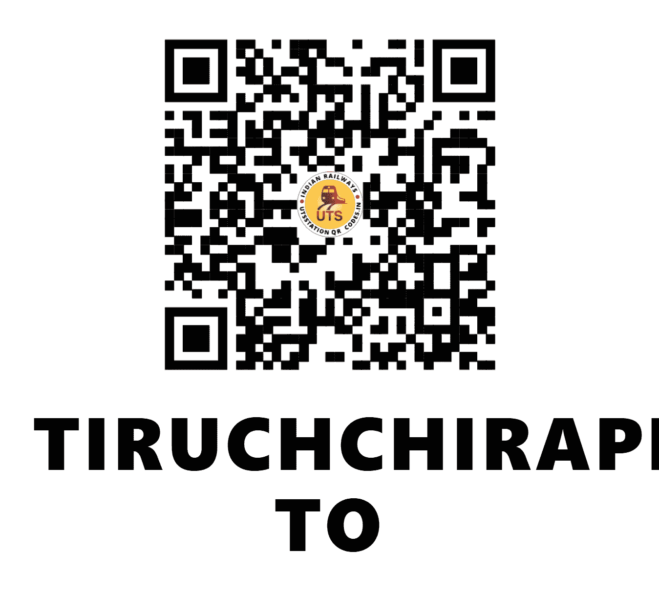 UTS QR Code for TIRUCHCHIRAPPALLI TO - TPTN - SR (TAMIL NADU)